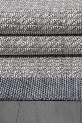 Konfor Sisalux 3092 Gri Jüt Tabanlı Modern Dokuma Kilim Sisal Hasır Halı